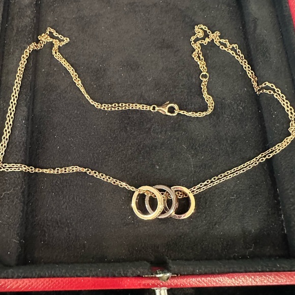 Like New Cartier Love Necklace With Diamonds in 18k Rose Gold.  Box and papers - Picture 2 of 4